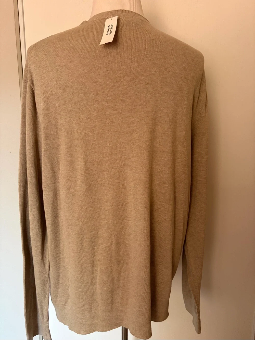 Banana Republic Men's V-Neck Argyle Sweater - Beige, Blue & Brown